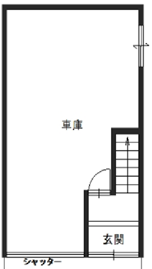 大和田1丁目シャッター付きガレージ